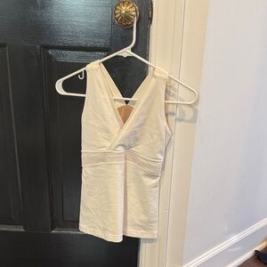 lululemon athletica Ivory V-Neck Workout Tank